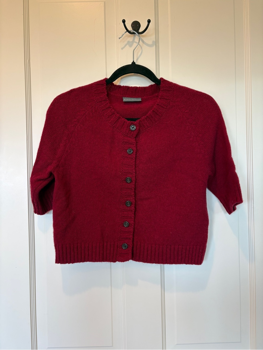 Nygardsanna Crimson Wool Cardigan Sweater